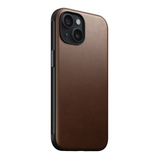 Кожаный чехол Nomad Modern Leather Case Brown для iPhone 15
