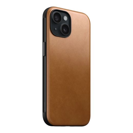 Кожаный чехол Nomad Modern Leather Case English Tan для iPhone 15