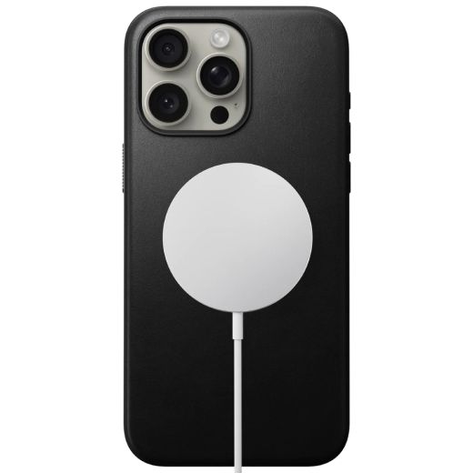 Кожаный чехол Nomad Modern Leather Case Black для iPhone 15 Pro Max