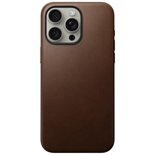 Шкіряний чохол Nomad Modern Leather Case Brown для iPhone 15 Pro Max