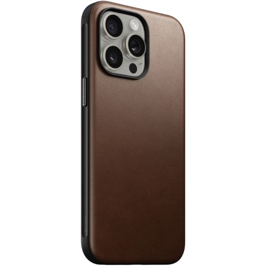 Кожаный чехол Nomad Modern Leather Case Brown для iPhone 15 Pro