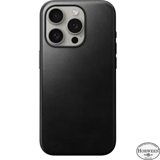 Шкіряний чохол Nomad Modern Horween Leather Case Black для iPhone 15 Pro Max