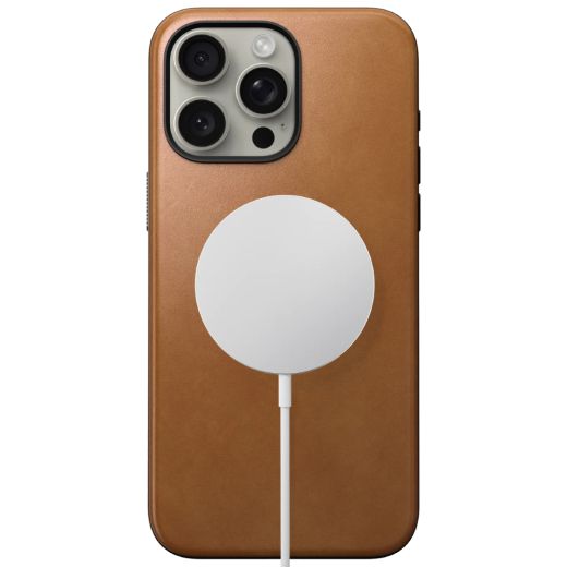 Кожаный чехол Nomad Modern Leather Case English Tan для iPhone 15 Pro