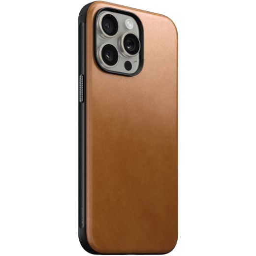 Кожаный чехол Nomad Modern Leather Case English Tan для iPhone 15 Pro
