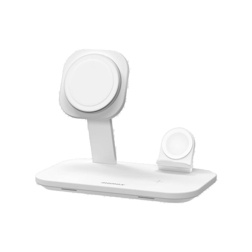 Док-станция Momax 3 в 1 Wireless Charger With MagSafe White