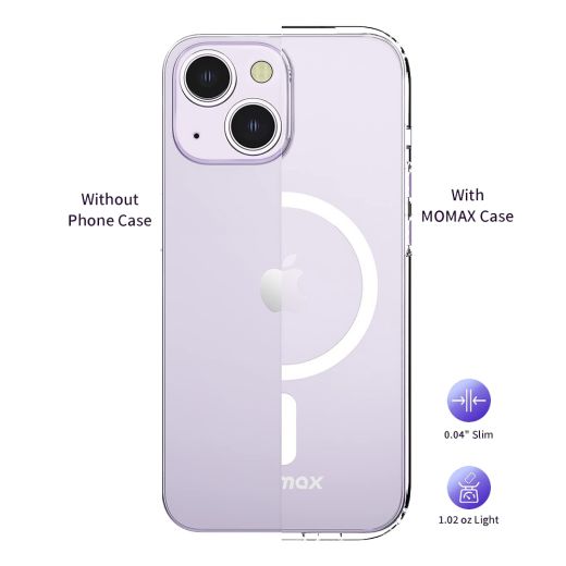 Чехол Momax Hybrid Case Magnetic Protective Case Transparent with MagSafe для iPhone 13 (CPAP21MW)