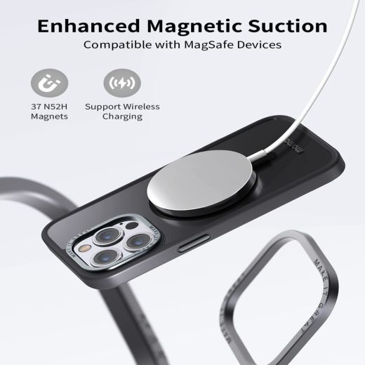 Чехол Momax Hybrid Magnetic Protective Black для iPhone 14 Pro Max (CPAP22XLD)