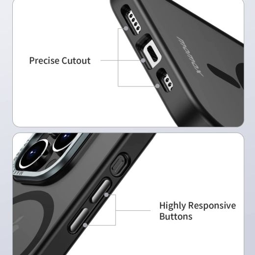 Чохол Momax Hybrid Magnetic Protective Black для iPhone 14 Pro Max (CPAP22XLD)