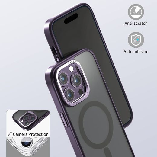 Чохол Momax Hybrid Magnetic Protective Purple для iPhone 14 Pro Max (CPAP22XLU)