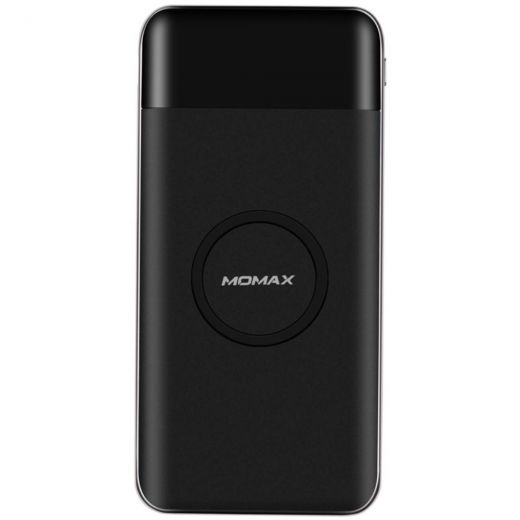 Повербанк (Внешний аккумулятор) MOMAX iPower Air Wireless Charging Pad + Power Bank 10000mAh Black