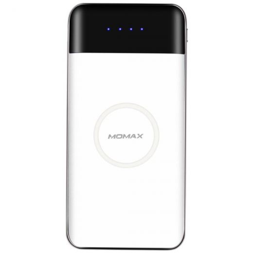 Повербанк (Внешний аккумулятор) MOMAX iPower Air Wireless Charging Pad + Power Bank 10000mAh White