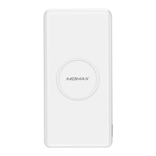 Павербанк (Зовнішній акумулятор) MOMAX Q.Power Slim Wireless Charging Pad + Power Bank 5000mAh White (IP85W)