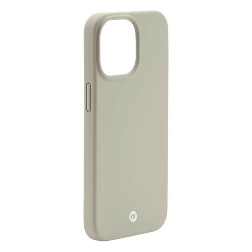 Силиконовый чехол Momax Silicone Case Magnetic Protective Case Beige with MagSafe для iPhone 13 (MSAP21MK)
