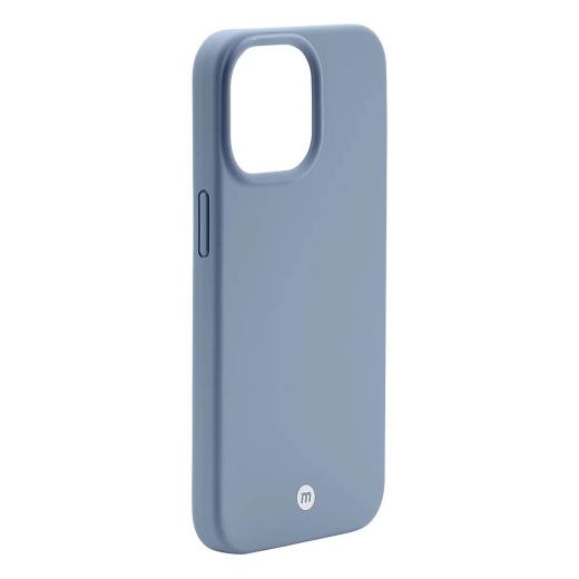 Силіконовий чохол Momax Silicone Case Magnetic Protective Case Blue with MagSafe для iPhone 13