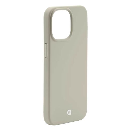 Силіконовий чохол Momax Silicone Case Magnetic Protective Case Beige with MagSafe для iPhone 13 mini