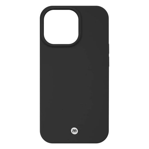 Силиконовый чехол Momax Silicone Case Magnetic Protective Case Black with MagSafe для iPhone 13 mini