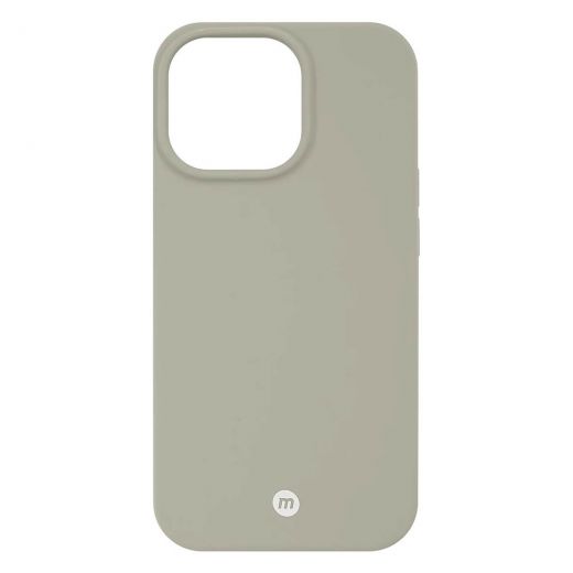 Силиконовый чехол Momax Silicone Case Magnetic Protective Case Beige with MagSafe для iPhone 13 Pro Max