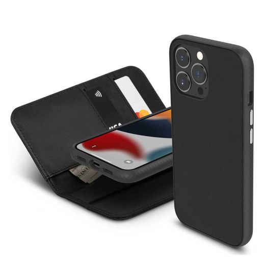 Чохол Moshi Overture Case with Detachable Magnetic Wallet Jet Black для iPhone 13 Pro (99MO133013)