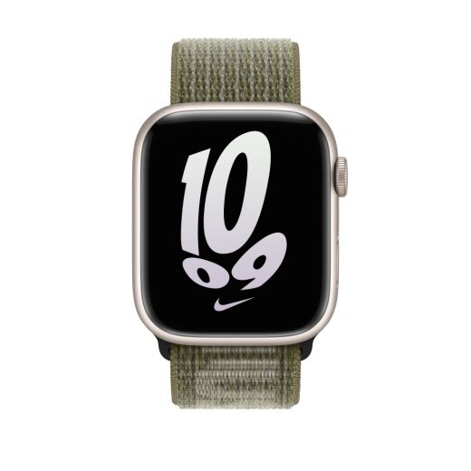 Оригинальный ремешок Apple Nike Sport Loop Sequoia/Pure Platinum для Apple Watch 49mm | 45mm | 44mm | 42mm (MPJ23)