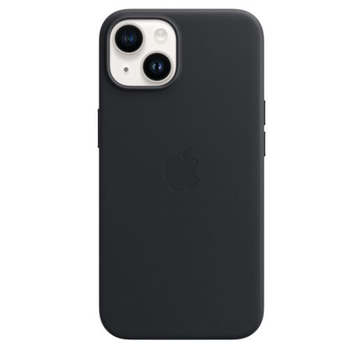 Кожаный чехол CasePro Leather Case with MagSafe Midnight для iPhone 14