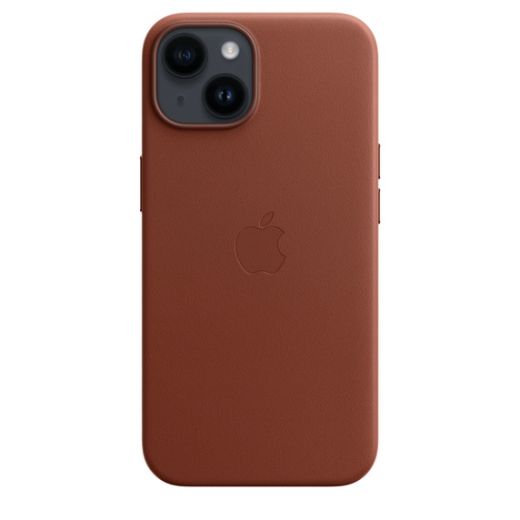 Оригінальний шкіряний чохол Apple Leather Case with MagSafe Umber для iPhone 14 (MPP73)