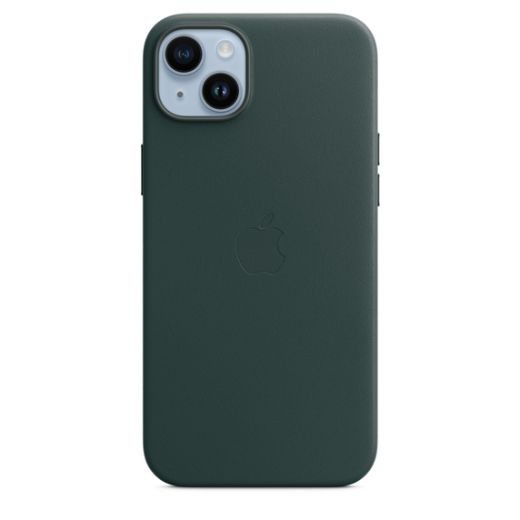 Оригінальний шкіряний чохол Apple Leather Case with MagSafe Forest Green для iPhone 14 Plus (MPPA3)