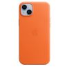 Оригинальный кожаный чехол Apple Leather Case with MagSafe Orange для iPhone 14 Plus (MPPF3)