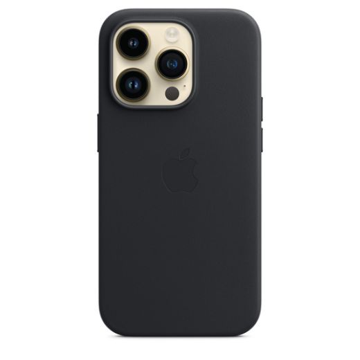 Кожаный чехол CasePro Leather Case with MagSafe Midnight для iPhone 14 Pro