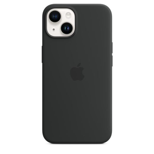 Оригинальный силиконовый чехол Apple Silicone Case with MagSafe Midnight для iPhone 14 (MPRU3)