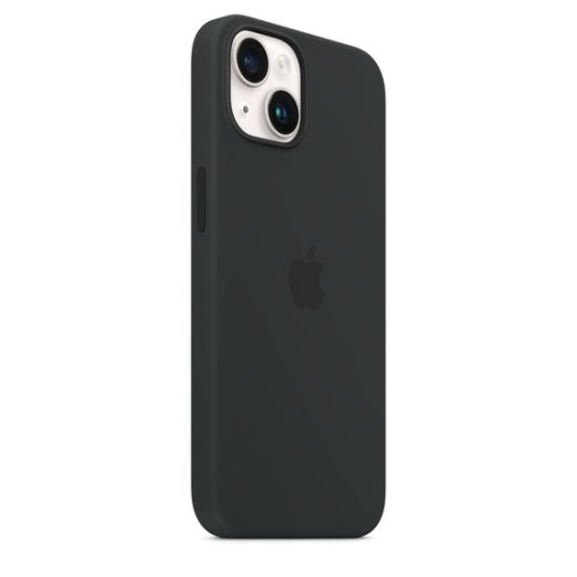 Оригинальный силиконовый чехол Apple Silicone Case with MagSafe Midnight для iPhone 14 (MPRU3)
