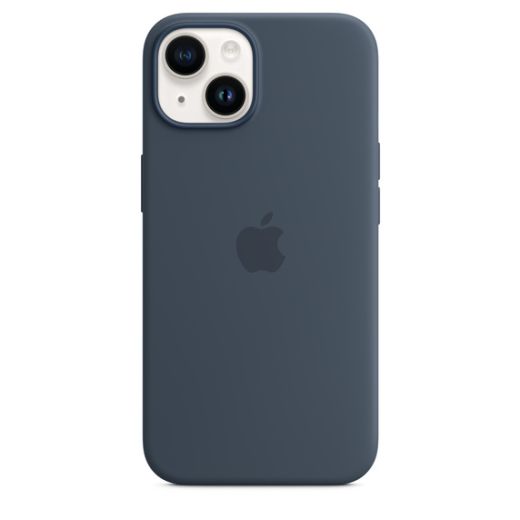 Силиконовый чехол CasePro Silicone Case with MagSafe Storm Blue для iPhone 14
