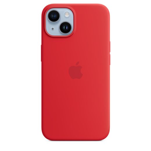 Силиконовый чехол CasePro Silicone Case with MagSafe (PRODUCT) Red для iPhone 14