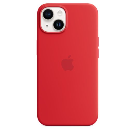 Силиконовый чехол CasePro Silicone Case with MagSafe (PRODUCT) Red для iPhone 14