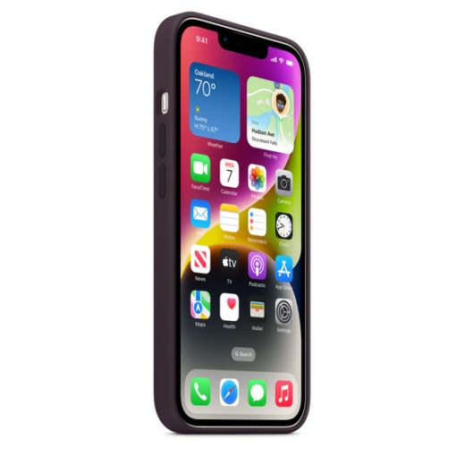 Силиконовый чехол CasePro Silicone Case with MagSafe Elderberry для iPhone 14