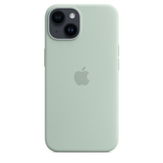 Оригінальний силіконовий чохол Apple Silicone Case with MagSafe Succulent для iPhone 14 (MPT13)