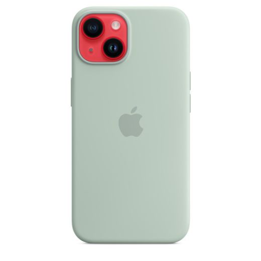 Оригінальний силіконовий чохол Apple Silicone Case with MagSafe Succulent для iPhone 14 (MPT13)