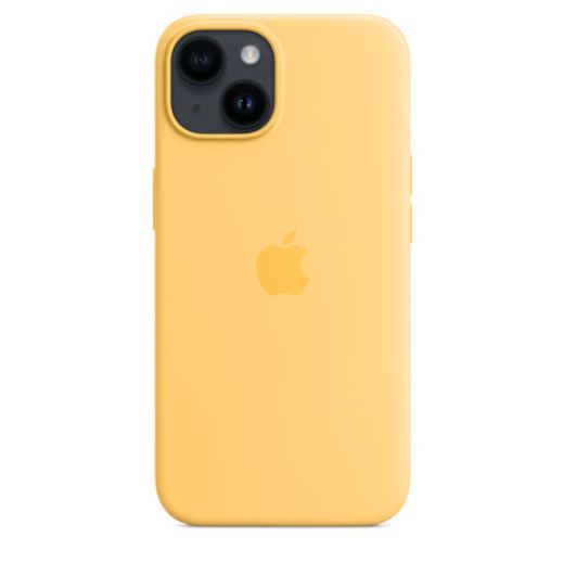 Оригинальный силиконовый чехол Apple Silicone Case with MagSafe Sunglow для iPhone 14 (MPT23)