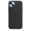Оригинальный кожаный чехол Apple Leather Case with MagSafe Midnight для iPhone 14 Plus (MPP93)