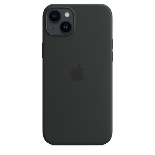 Оригинальный кожаный чехол Apple Leather Case with MagSafe Midnight для iPhone 14 Plus (MPP93)