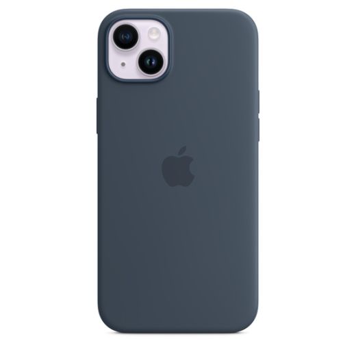 Оригінальний силіконовий чохол Apple Silicone Case with MagSafe Storm Blue для iPhone 14 Plus (MPT53)