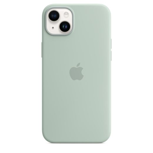 Оригинальный силиконовый чехол Apple Silicone Case with MagSafe Succulent для iPhone 14 Plus (MPTC3)