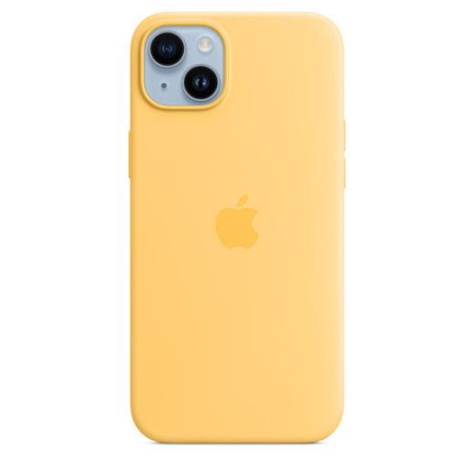Оригинальный силиконовый чехол Apple Silicone Case with MagSafe Sunglow для iPhone 14 Plus (MPTD3)