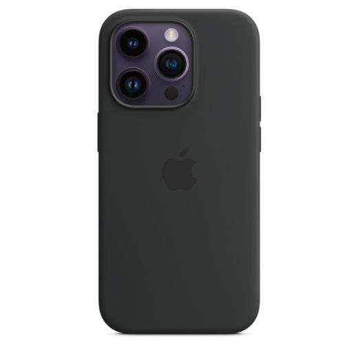 Оригинальный силиконовый чехол Apple Silicone Case with MagSafe Midnight для iPhone 14 Pro (MPTE3)