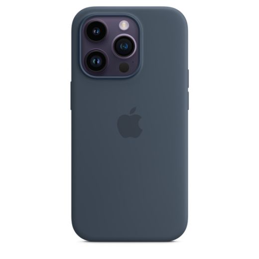 Силиконовый чехол CasePro Silicone Case with MagSafe Storm Blue для iPhone 14 Pro