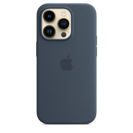 Силиконовый чехол CasePro Silicone Case Storm Blue для iPhone 14 Pro