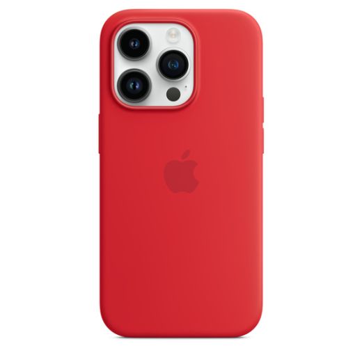 Оригинальный силиконовый чехол Apple Silicone Case with MagSafe (PRODUCT) Red для iPhone 14 Pro (MPTG3)
