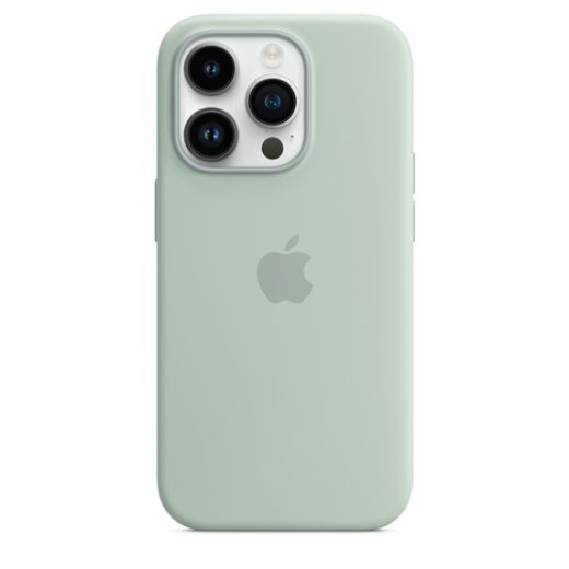 Оригинальный силиконовый чехол Apple Silicone Case with MagSafe Succulent для iPhone 14 Pro (MPTL3)
