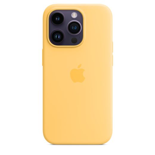 Оригинальный силиконовый чехол Apple Silicone Case with MagSafe Sunglow для iPhone 14 Pro (MPTM3)