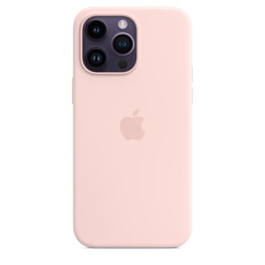 Оригінальний силіконовий чохол Apple Silicone Case with MagSafe Chalk Pink для iPhone 14 Pro Max (MPTT3)