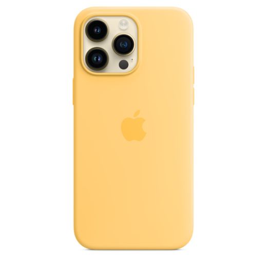 Оригинальный силиконовый чехол Apple Silicone Case with MagSafe Sunglow для iPhone 14 Pro Max (MPU03)